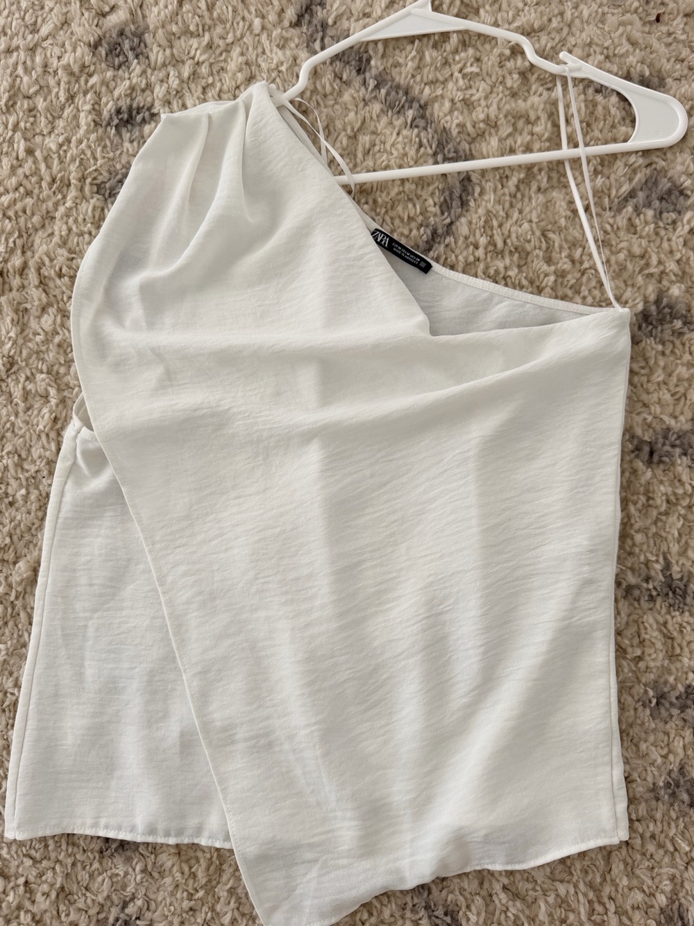 Zara Women’s White One shoulder top size M - Picture 2 of 7